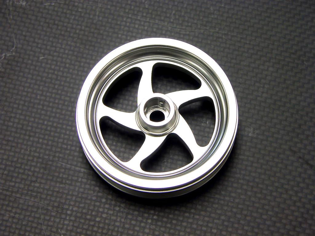 Kyosho Motorcycle NSR500 Aluminum Rear Wheel (5 Swirl) - 1Pc Silver