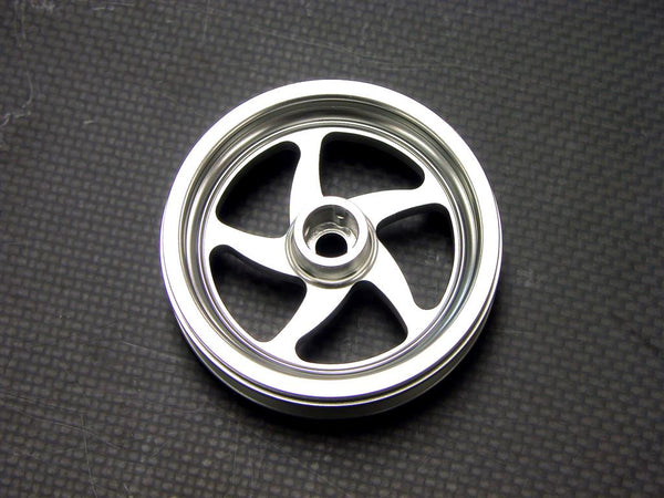 Kyosho Motorcycle NSR500 Aluminum Rear Wheel (5 Swirl) - 1Pc Silver