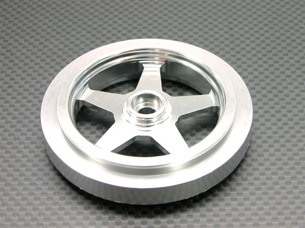 Kyosho Motorcycle NSR500 Aluminum Front Wheel - Star Shape - 1Pc Silver