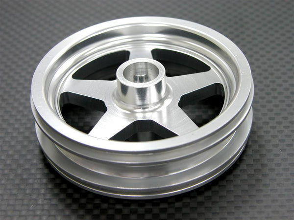 Kyosho Motorcycle NSR500 Aluminum Rear Wheel - Star Shape - 1Pc Silver