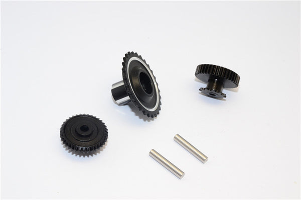 Kyosho Motorcycle NSR500 Aluminum Wheel Gear Assembly (52T+53T+55T) - 3Pcs Set Black