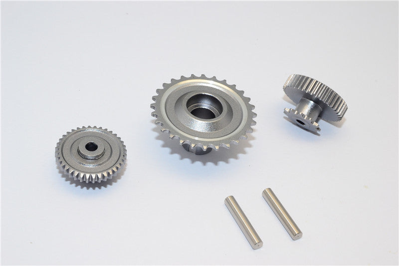 Kyosho Motorcycle NSR500 Aluminum Wheel Gear Assembly (52T+53T+55T) - 3Pcs Set Gray Silver