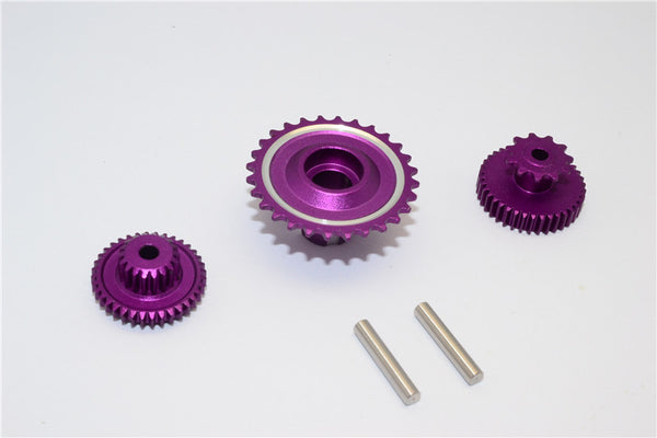 Kyosho Motorcycle NSR500 Aluminum Wheel Gear Assembly (52T+53T+55T) - 3 Pcs Set Purple