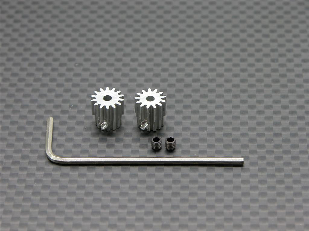 Kyosho Motorcycle NSR500 Aluminum Motor Gear (13T, 14T) - 2Pcs Set Silver