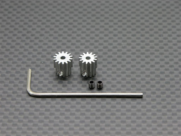 Kyosho Motorcycle NSR500 Aluminum Motor Gear (13T, 14T) - 2Pcs Set Silver