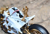 Kyosho Motorcycle NSR500 Aluminum Seat Mount - 3Pcs Set Silver