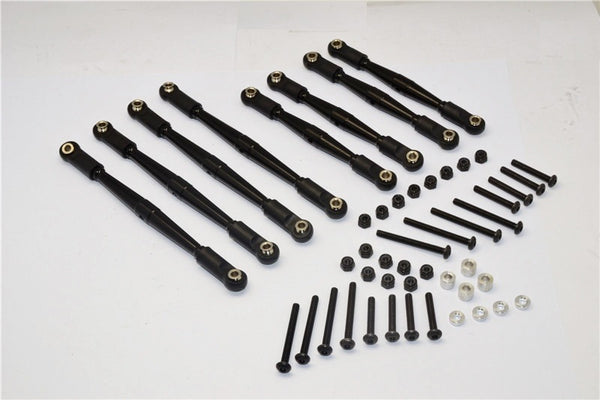 Gmade Komodo Aluminum 4mm Anti-Thread Upper+Lower Link Parts - 8Pcs Set Black