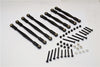 Gmade Komodo Aluminum 4mm Anti-Thread Upper+Lower Link Parts - 8Pcs Set Black