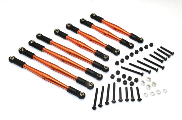 Gmade Komodo Aluminum 4mm Anti-Thread Upper+Lower Link Parts - 8Pcs Set Orange