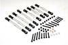 Gmade Komodo Aluminum 4mm Anti-Thread Upper+Lower Link Parts - 8Pcs Set Silver