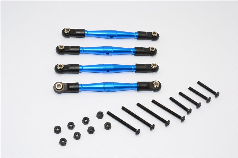 Gmade Komodo Aluminum 4mm Anti-Thread Upper Link Parts - 4Pcs Set Blue