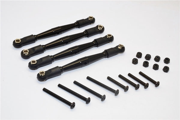 Gmade Komodo Aluminum 4mm Anti-Thread Upper Link Parts - 4Pcs Set Black