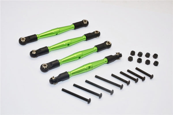 Gmade Komodo Aluminum 4mm Anti-Thread Upper Link Parts - 4Pcs Set Green
