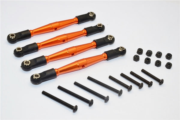 Gmade Komodo Aluminum 4mm Anti-Thread Upper Link Parts - 4Pcs Set Orange