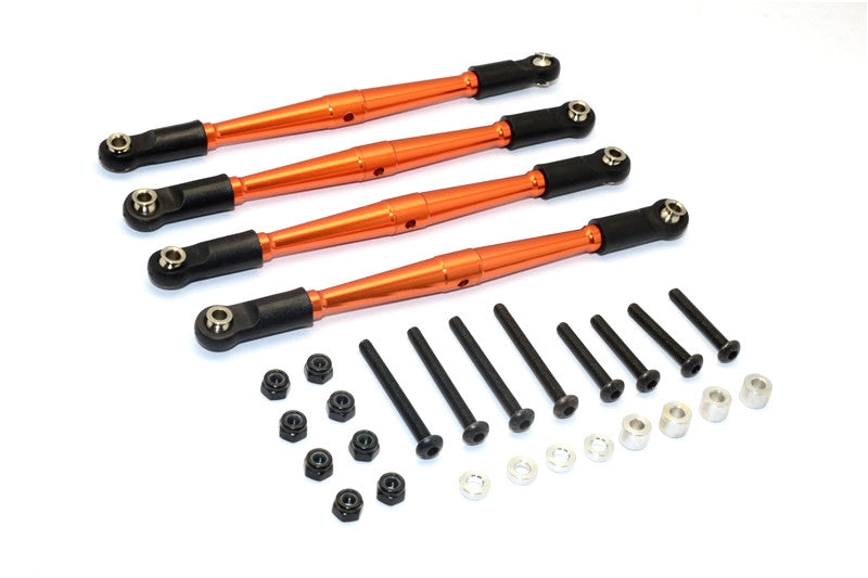 Gmade Komodo Aluminum 4mm Anti-Thread Lower Link Parts - 4Pcs Set Orange
