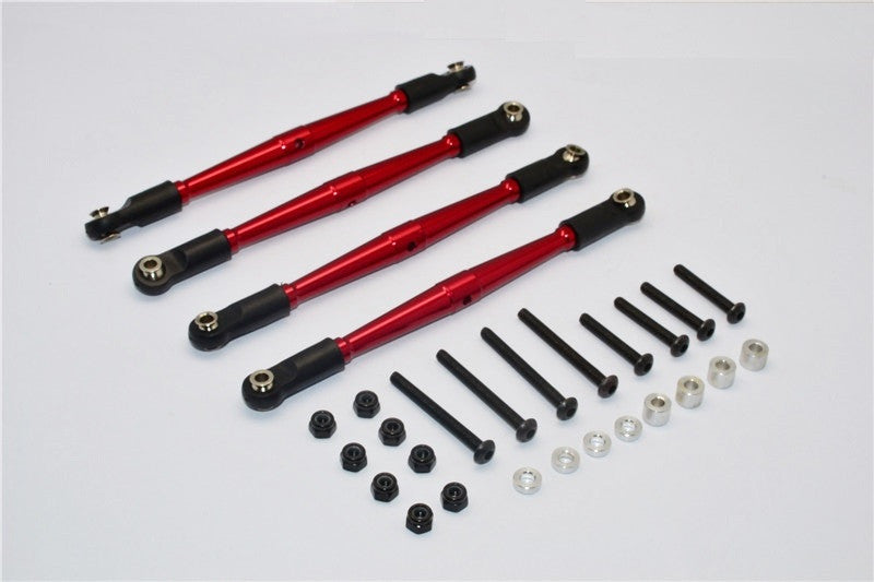 Gmade Komodo Aluminum 4mm Anti-Thread Lower Link Parts - 4Pcs Set Red