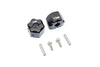 Thunder Tiger Kaiser XS Aluminum Wheel Hex (12mm X 10mm) - 2Pcs Set Black