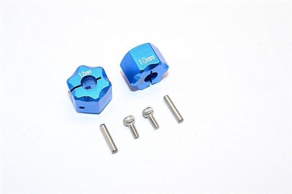 Thunder Tiger Kaiser XS Aluminum Wheel Hex (12mm X 10mm) - 2Pcs Set Blue