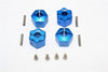 Thunder Tiger Kaiser XS Aluminum Wheel Hex (12mm X 10mm) - 4Pcs Set Blue