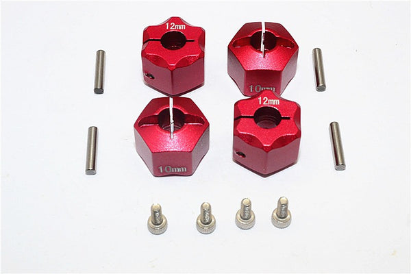 Thunder Tiger Kaiser XS Aluminum Wheel Hex (12mm X 10mm) - 4Pcs Set Red