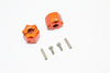 Thunder Tiger Kaiser XS Aluminum Wheel Hex (12mm X 11mm) - 2Pcs Set Orange