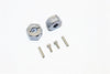 Thunder Tiger Kaiser XS Aluminum Wheel Hex (12mm X 8mm) - 2Pcs Set Gray Silver
