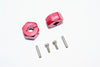 Thunder Tiger Kaiser XS Aluminum Wheel Hex (12mm X 8mm) - 2Pcs Set Red