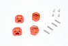 Thunder Tiger Kaiser XS Aluminum Wheel Hex (12mm X 8mm) - 4Pcs Set Orange