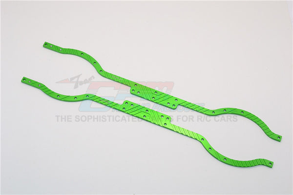 Thunder Tiger Kaiser XS Aluminum Frame From Front To Back Full Length - 2 Pcs Set Green