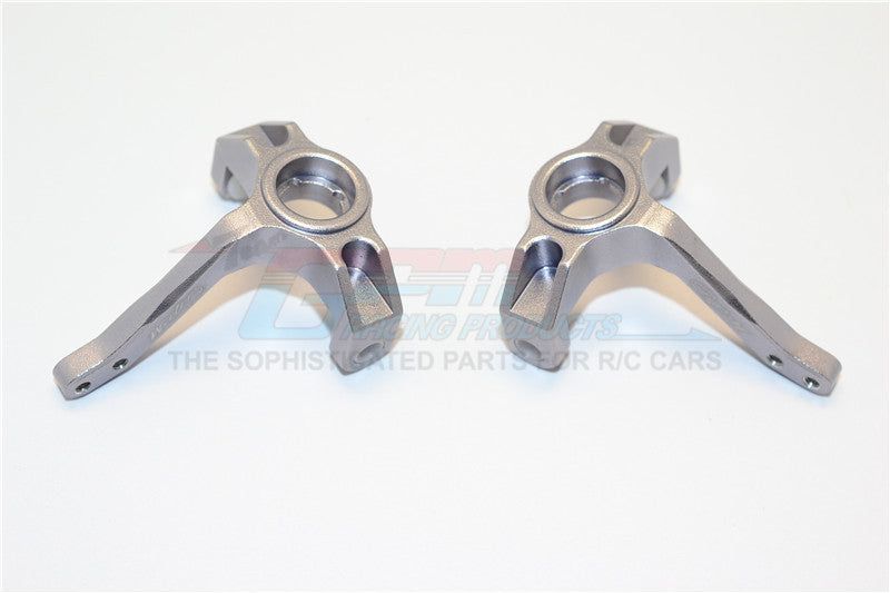 Thunder Tiger Kaiser XS Aluminum Front Knuckle Arm - 1Pr Gray Silver