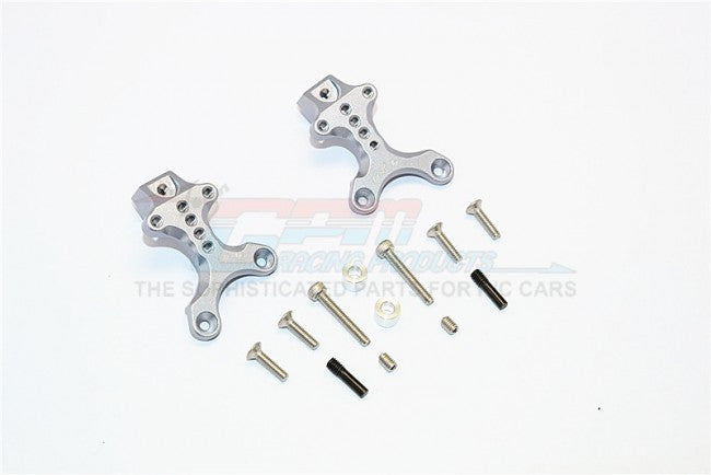 Thunder Tiger Kaiser XS Aluminum Front/Rear Adjustable Shock Mount - 2Pcs Set Gray Silver