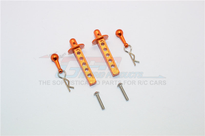 Thunder Tiger Kaiser XS Aluminum Front Body Post Mount - 1 Set Orange