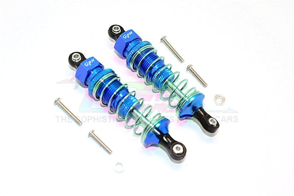 Thunder Tiger Kaiser XS Aluminum Front/Rear Adjustable Damper (75mm) With Plastic Ball Top - 1Pr Set Blue