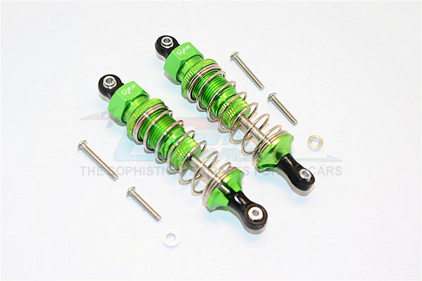 Thunder Tiger Kaiser XS Aluminum Front/Rear Adjustable Damper (75mm) With Plastic Ball Top - 1Pr Set Green