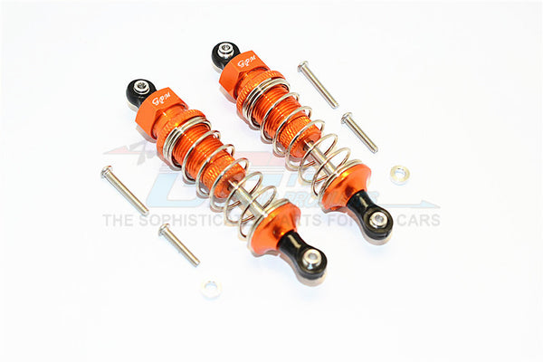 Thunder Tiger Kaiser XS Aluminum Front/Rear Adjustable Damper (75mm) With Plastic Ball Top - 1Pr Set Orange