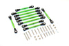 Thunder Tiger Kaiser XS Aluminum Link Parts & Sterring Rod - 10Pcs Set Green