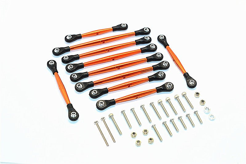 Thunder Tiger Kaiser XS Aluminum Link Parts & Sterring Rod - 10Pcs Set Orange