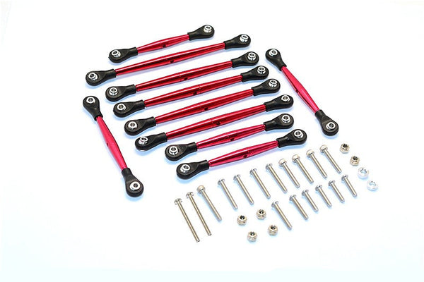 Thunder Tiger Kaiser XS Aluminum Link Parts & Sterring Rod - 10Pcs Set Red