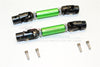 Thunder Tiger Kaiser XS Steel+Aluminum Front & Rear Main Drive Shaft (68mm-78mm) - 2Pcs Set Green