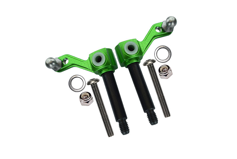 Tamiya Lunch Box Aluminum Front Knuckle Arm - 1Pr Set Green