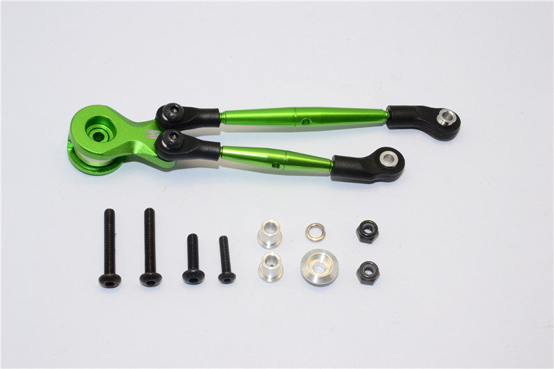 Tamiya Lunch Box Aluminum Hi-Torque Servo Saver 24T With Aluminum Tie Rod - 1 Set Green
