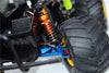 Tamiya Lunch Box Aluminum Front Adjustable Spring Damper (70mm) & Protector Mount - 1Pr Set Blue