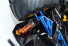 Tamiya Lunch Box Aluminum Front Adjustable Spring Damper (70mm) & Protector Mount - 1Pr Set Orange