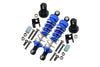 Tamiya Lunch Box Aluminum Front Adjustable Spring Damper (70mm) & Protector Mount - 1Pr Set Blue