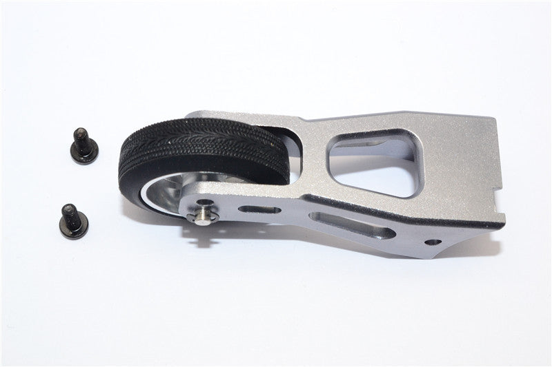 Tamiya Lunch Box Aluminum Rear Wheelie Bar - 1 Set Gray Silver