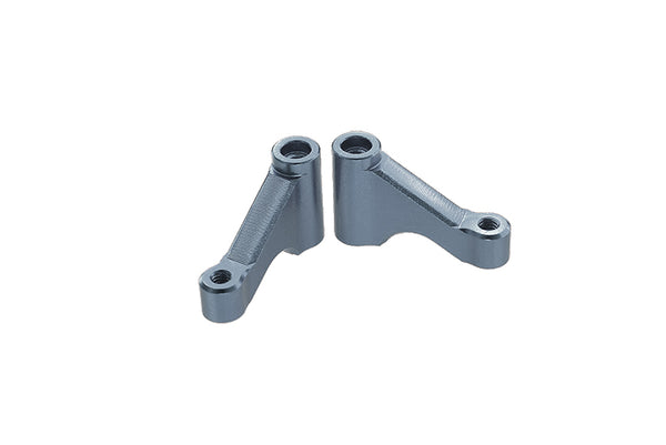 Losi 1/18 Mini-T 2.0 2WD Stadium Truck Aluminum Front Chassis Brace - 2Pc Set Gray Silver