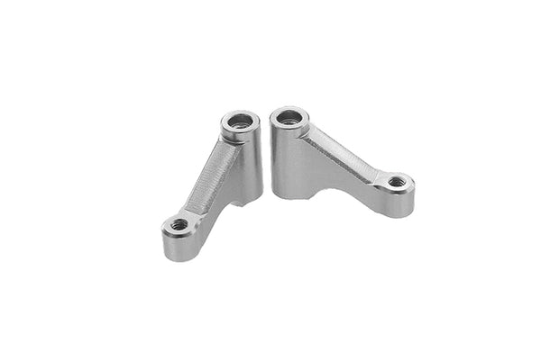 Losi 1/18 Mini-T 2.0 2WD Stadium Truck Aluminum Front Chassis Brace - 2Pc Set Silver