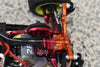 Losi 1/18 Mini-T 2.0 2WD Stadium Truck Aluminum Motor Mount Plate With Heat Sink Fins - 1Pc Set Red
