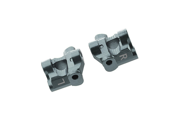 Losi 1/18 Mini-T 2.0 2WD Stadium Truck Aluminum Front C-Hubs - 2Pc Set Gray Silver