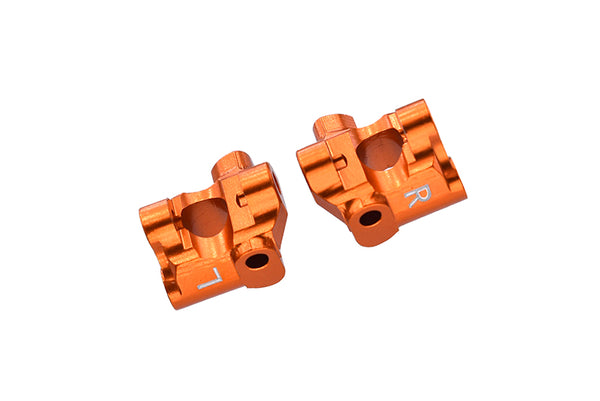Losi 1/18 Mini-T 2.0 2WD Stadium Truck Aluminum Front C-Hubs - 2Pc Set Orange